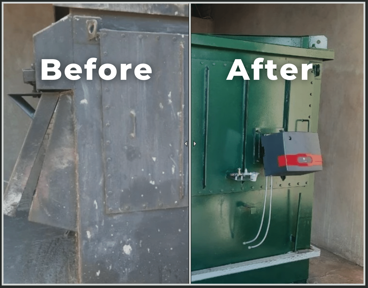 Before and After - Refurbished of MacroBurn V100 Incinerator